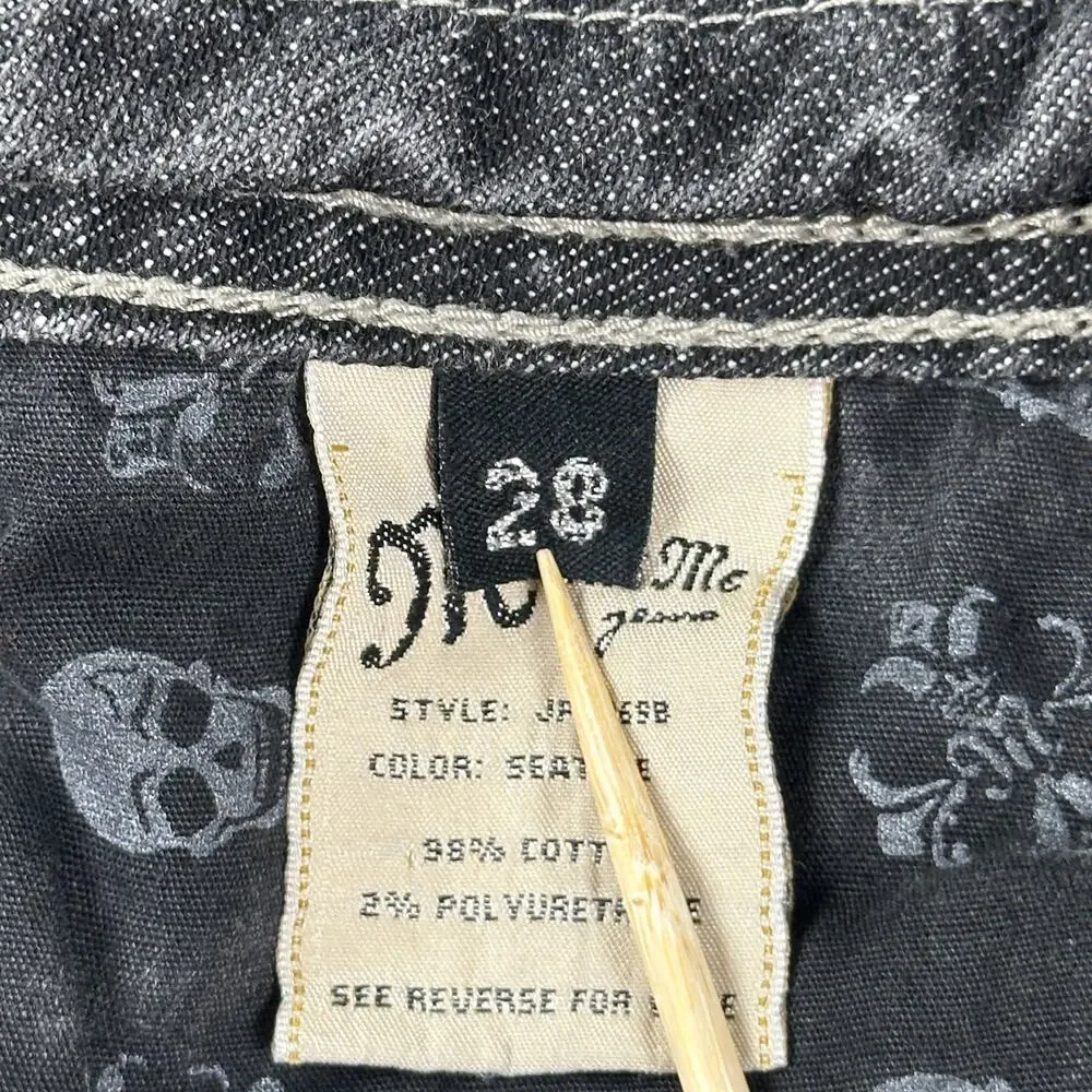 Miss Me Seattle Jeans Womens 28 Bootcut Fleur De Lis Embroidered - Picture 8 of 10